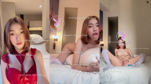 Bokep Indo Chindo Cantik Lagi Sange Colmek Pakai Lingerie Merah