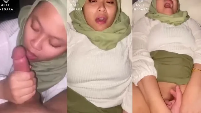 Bokep Indo Kerudung Hijau Nyepong Gantian di Colmekin Mendesah Nikmat