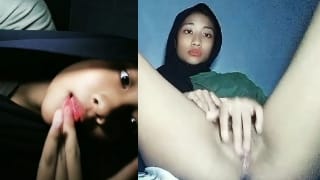 Bokep Indo Wiwid Jilbab ABG Cantik Lagi Sange Elus Memek